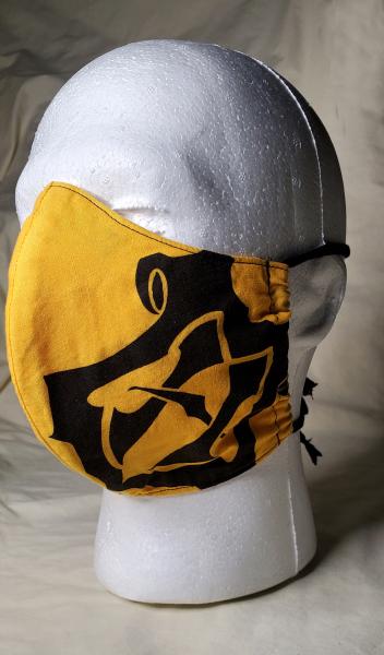 Hufflepuff Face mask! Handmade 3 layers picture