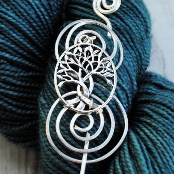 Celtic Tree Charmed Shawl Pin