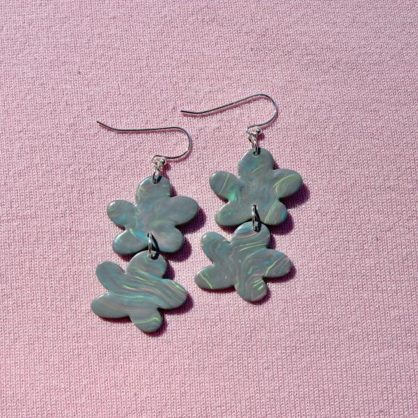 Two Drop Flower Dangly Earrings picture