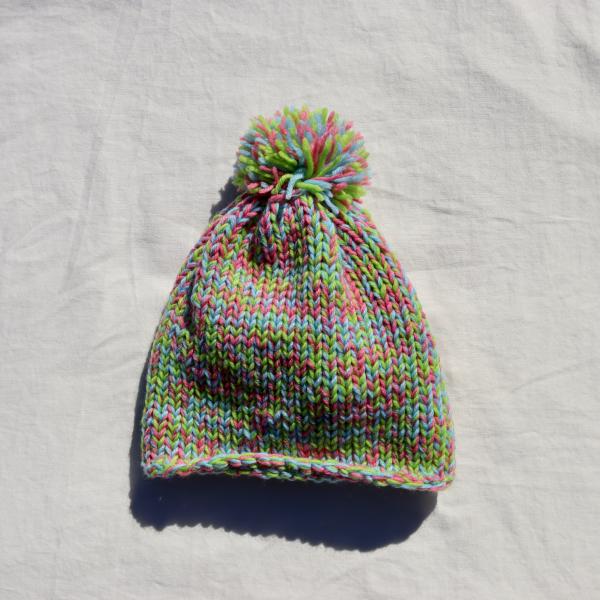 Knitted Beanie with Pompom picture