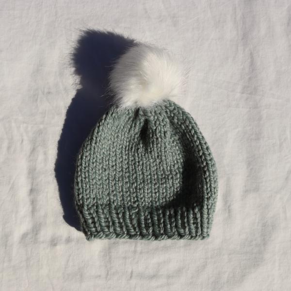 Knitted Beanie with Pompom