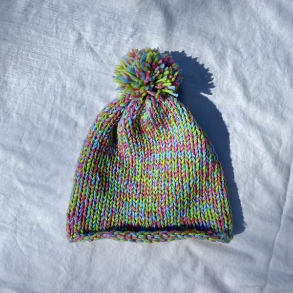 Knitted Beanie with Pompom picture