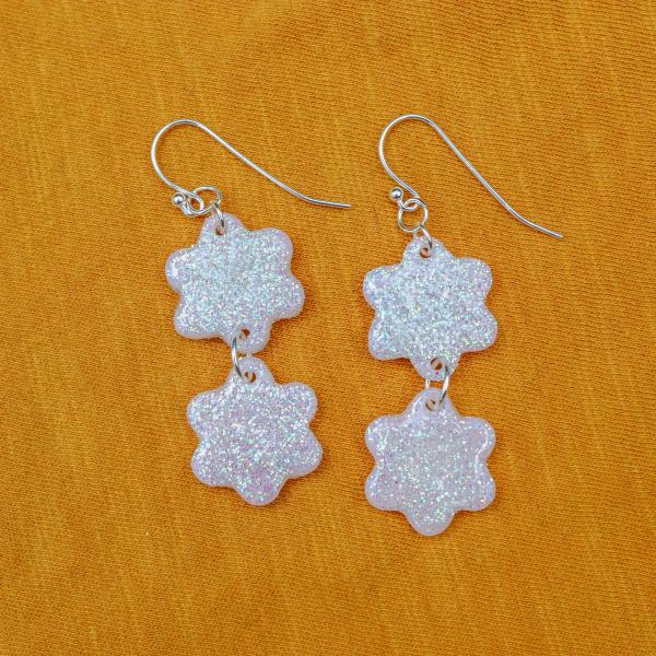 Glitter Flower Drop Earrings picture