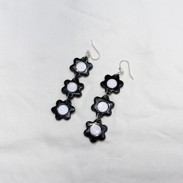 Three Drop Flower Earrings