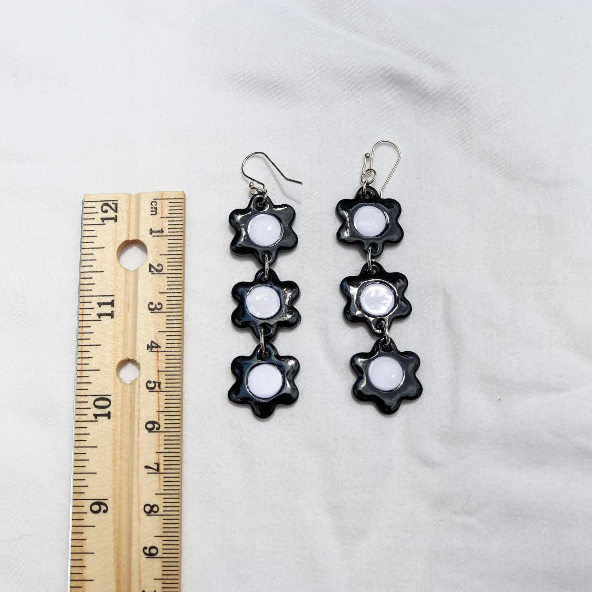 Three Drop Flower Earrings picture