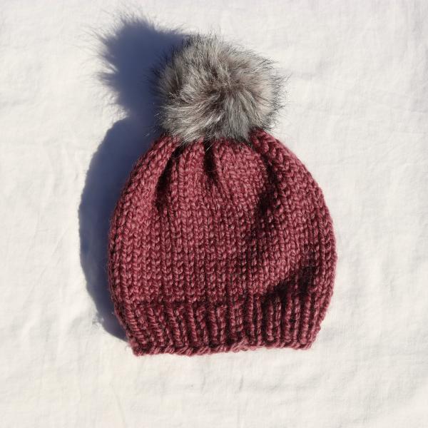 Knitted Beanie with Pompom