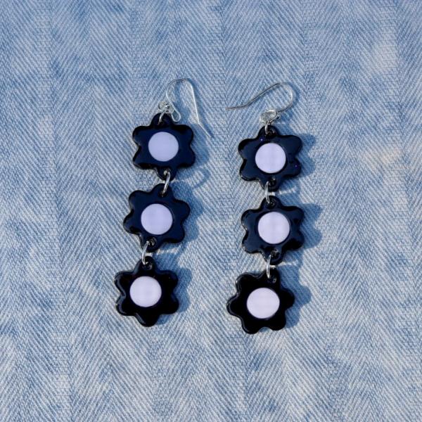 Three Drop Flower Earrings picture