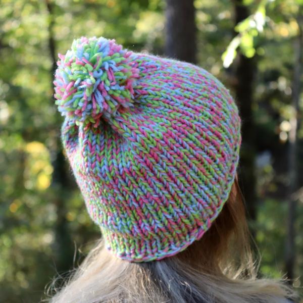 Knitted Beanie with Pompom picture