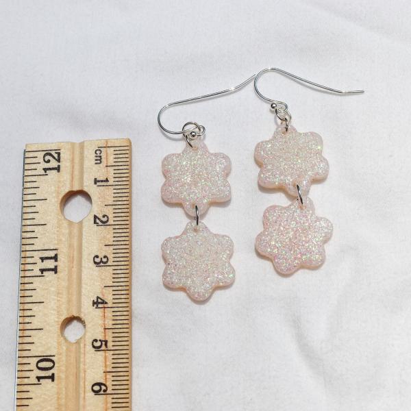 Glitter Flower Drop Earrings picture