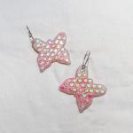 Glitter Butterfly Dangly Earrings