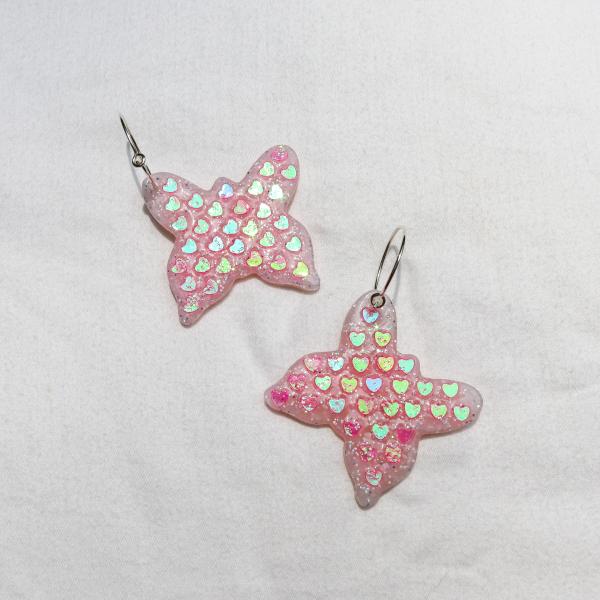 Glitter Butterfly Dangly Earrings picture