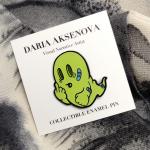 Ghost enamel pin (Glow in the Dark Green)