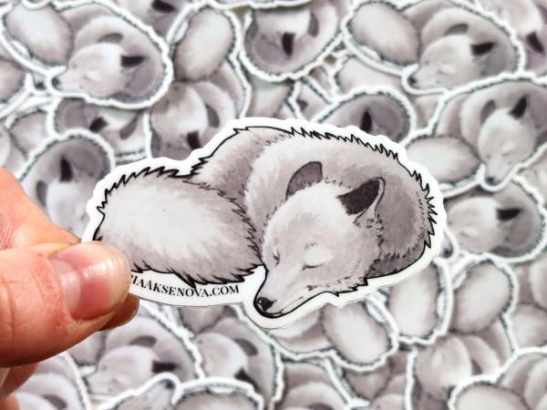 Sleepy Fox sticker picture