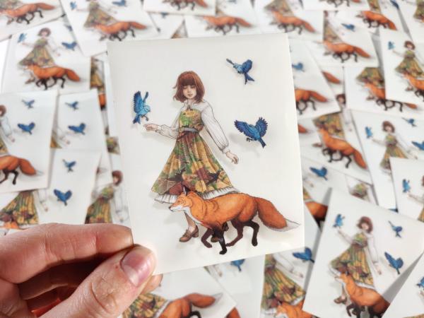 Foxy Saunter clear sticker picture