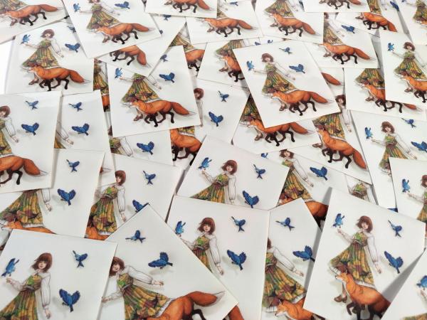 Foxy Saunter clear sticker picture