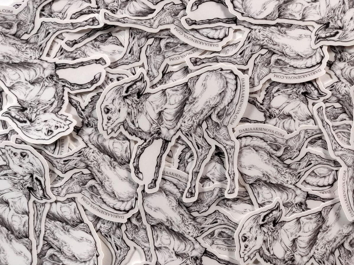 Oh Deer! clear sticker picture