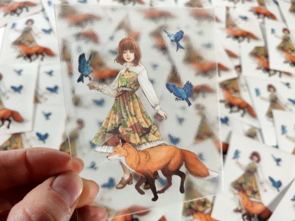 Foxy Saunter clear sticker picture