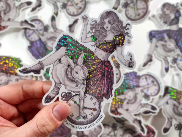 Alice holographic sticker picture