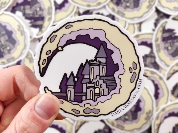 Castle in the Moon sticker