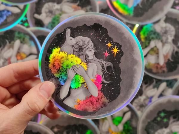 Queen of the Night holographic sticker picture