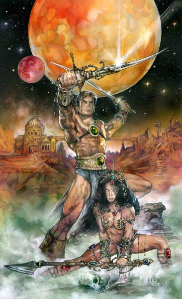 John Carter Warlord of Mars & Dejah Thoris print picture