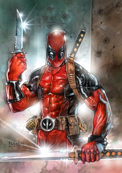 Deadpool Signed print picture