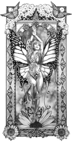 MONARCH FAIRY signed Limited Edition Print picture