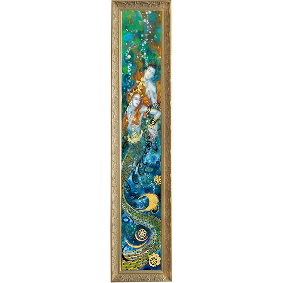 Depths of Love (Mermaids)- custom framed giclee on canvas