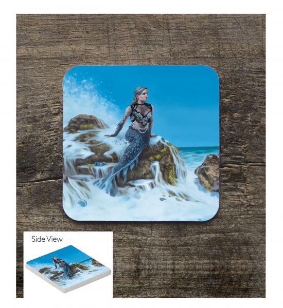 Square Mermaid 2 Table Coasters (Set of 2)