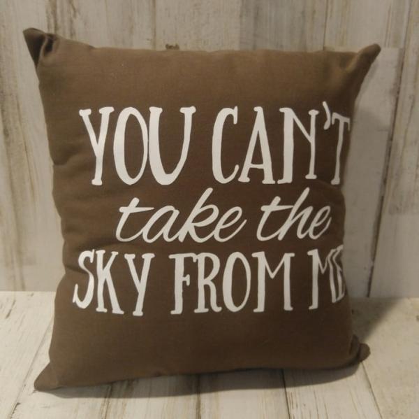 You Can't Take the Sky from Me Small Pillow Firefly picture