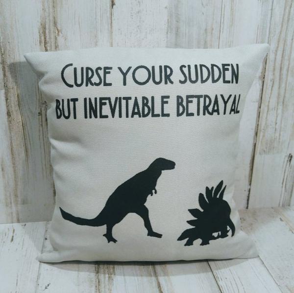 Curse Your Sudden But Inevitable Betrayal Small Pillow picture