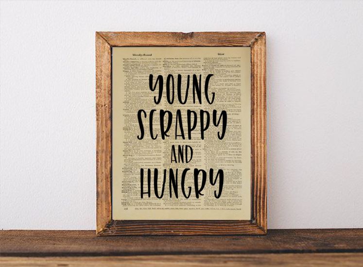 Hamilton Young Scrappy and Hungry Dictionary Page