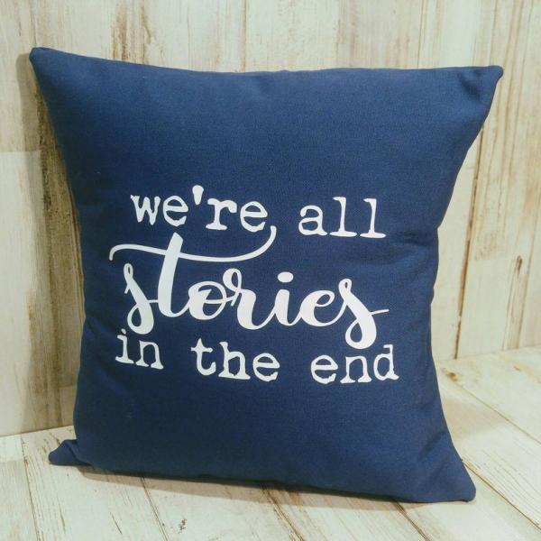 We Are All Stories Small Pillow Doctor Who picture