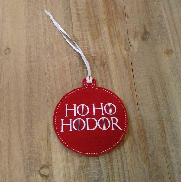 Ho Ho Hodor Felt Ornament
