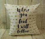 Gilmore Girls Where You Lead Gold Small Pillow