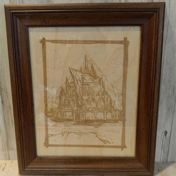 Minas Tirith Laser Engraved Wood INSERT picture