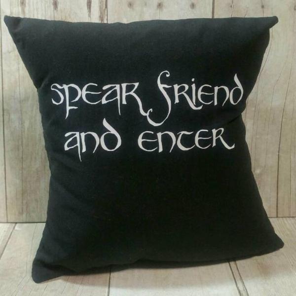 Speak Friend and Enter Small Pillow picture