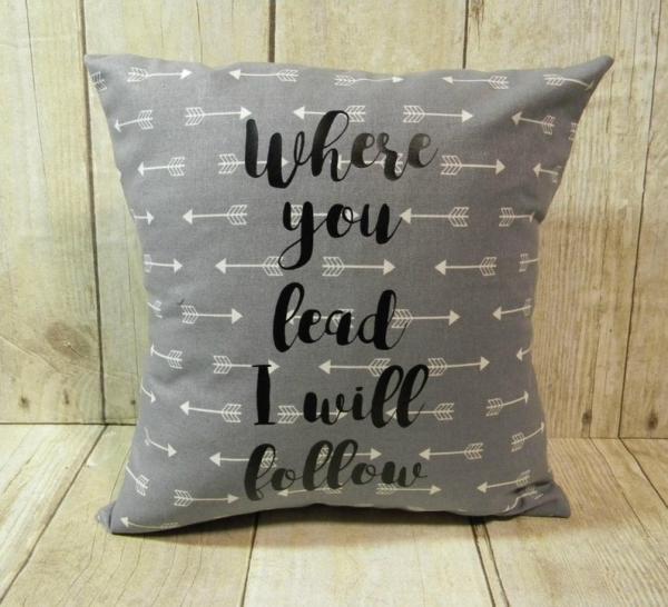 Gilmore Girls Where You Lead Grey Small Pillow