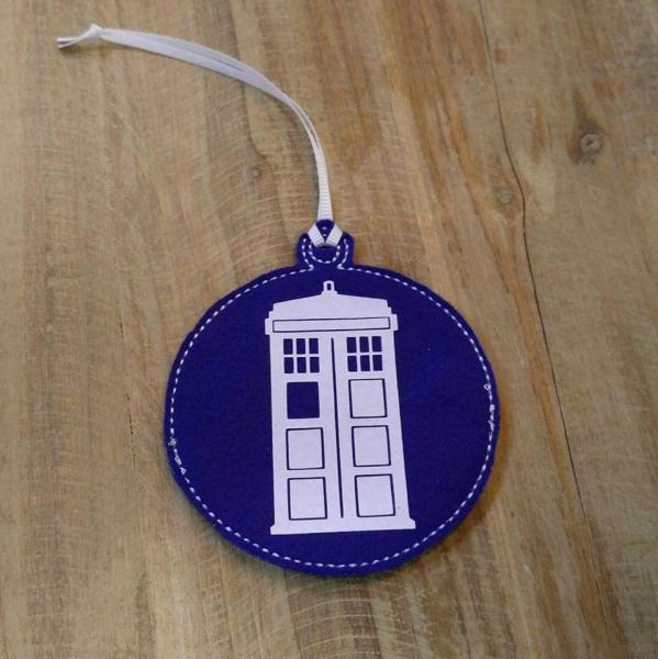 TARDIS Felt Ornament