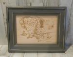 Map of Middle Earth INSERT Laser Engraved Wood