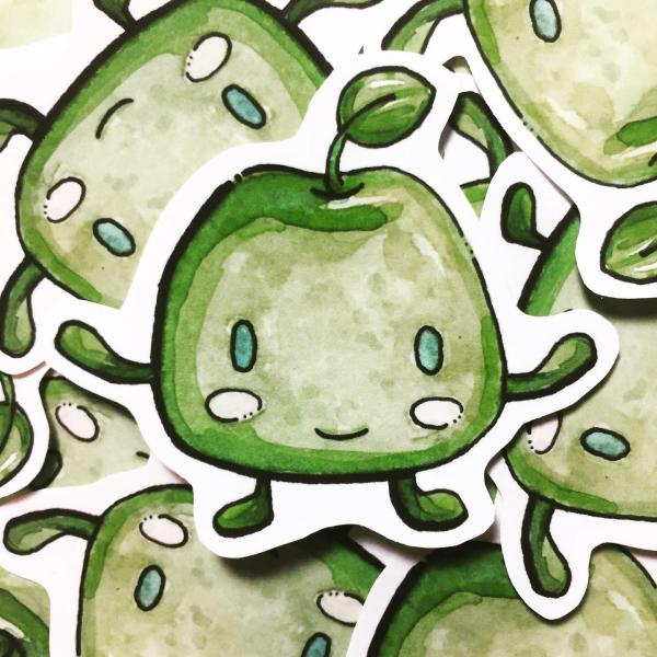 Junimo  & Stardrop Weatherproof Sticker, Stardew Valley Junimo StarFruit picture