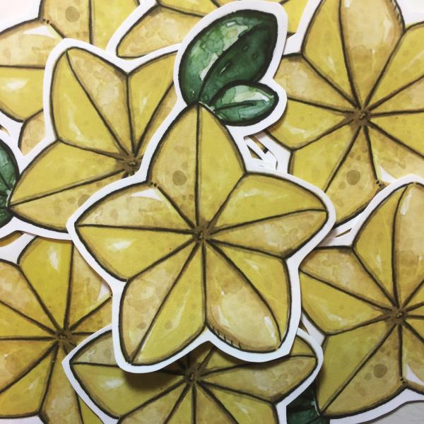 Paopu Fruit set of 2 Weatherproof Vinyl Sticker, Kingdom Hearts Inspired Laptop Sticker picture