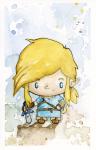Breath of the Wild Link or Zelda Limited Edition Archival Watercolor Tribute Prints