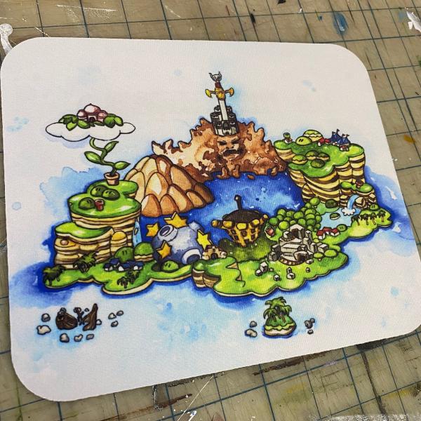 Super Mario RPG Map - Limited Edition Studio Pen Pen Mouse Pad picture