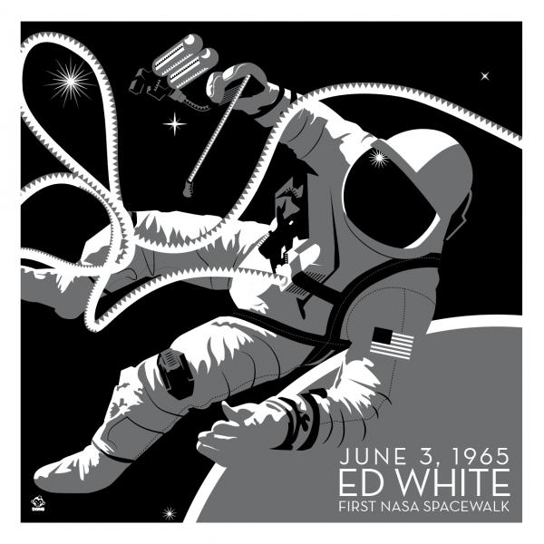 NASA Spacewalk Ed White - 10x10 Giclee Print picture