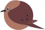 BORBS Mourning Dove Wooden Magnet