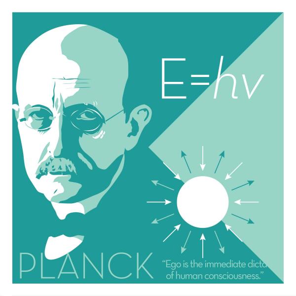 Max Planck - Eureka Giclee 6x6 Print
