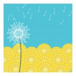 Dandelion Gone to Seed 10x10 Giclee Print