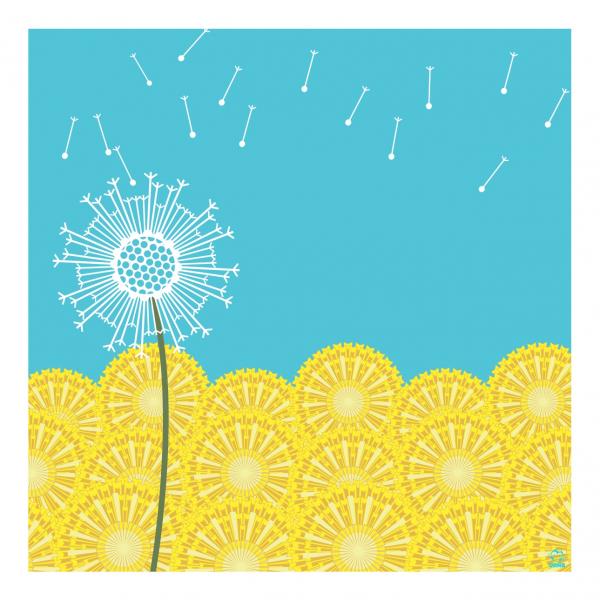 Dandelion Gone to Seed 10x10 Giclee Print picture