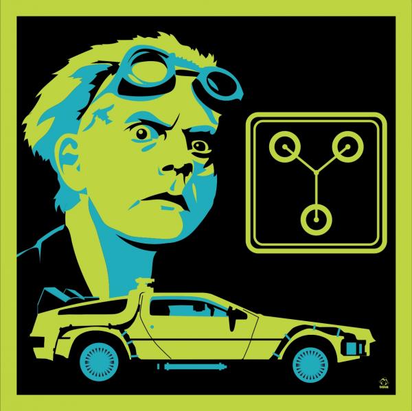 Great Scott 1955 - BTTF 8x8 Giclee Art Print